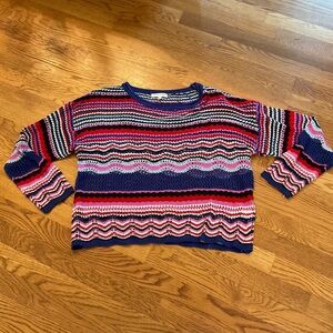 Woven Heart- Beautiful Striped Crochet. Size M